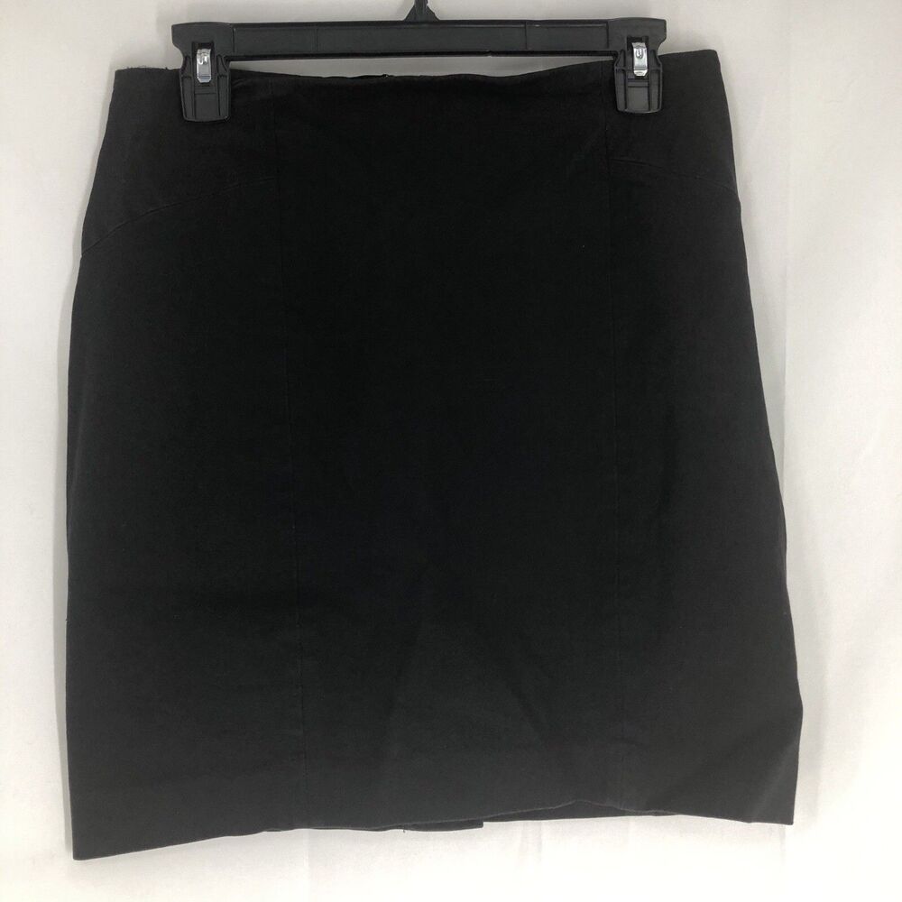 Banana Republic Petite Women's Black Pencil Skirt Size 6 Stretch Back Zip Career
